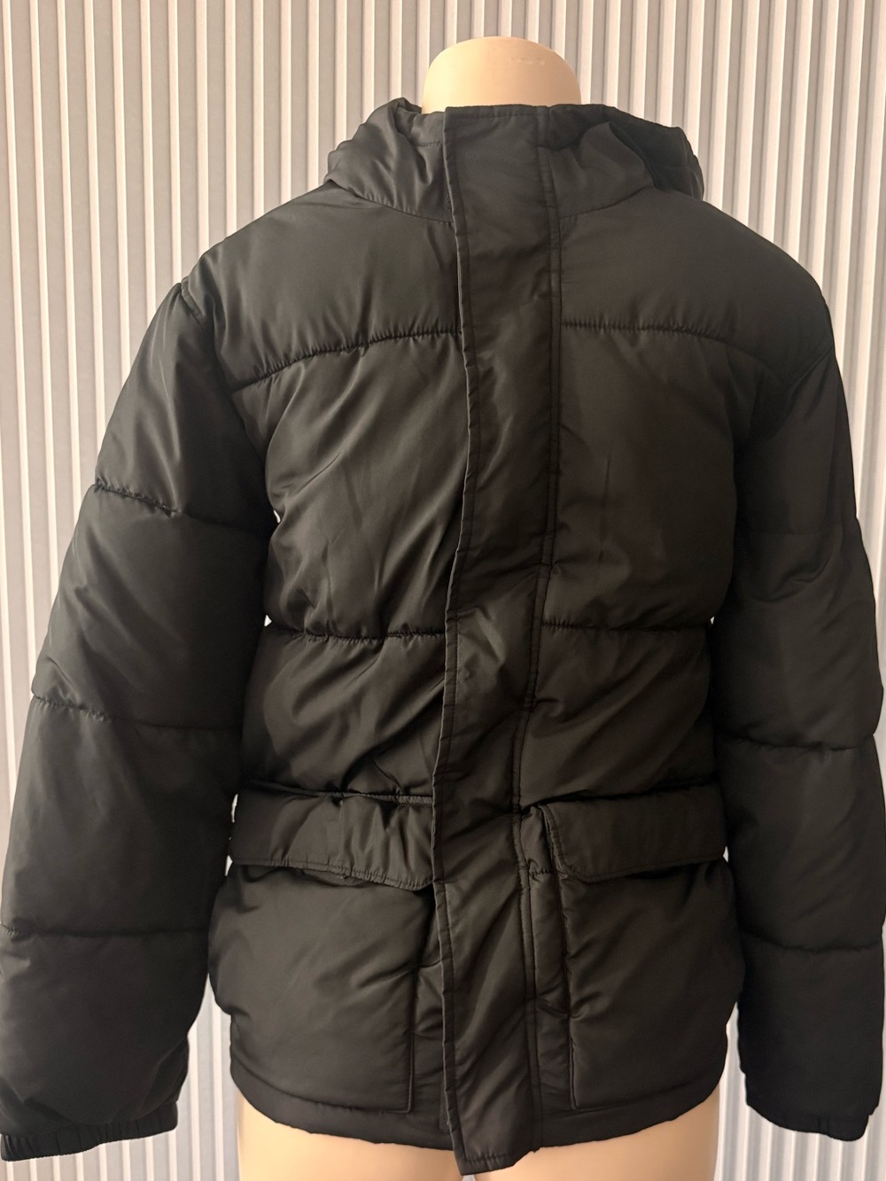 Kid’s Black Puffer Jacket with Hood